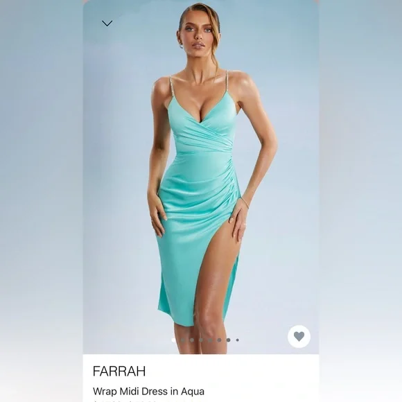 slim fit dress slacks Embellished Wrap Over A-Line Mini Dress in Mint main image 0
